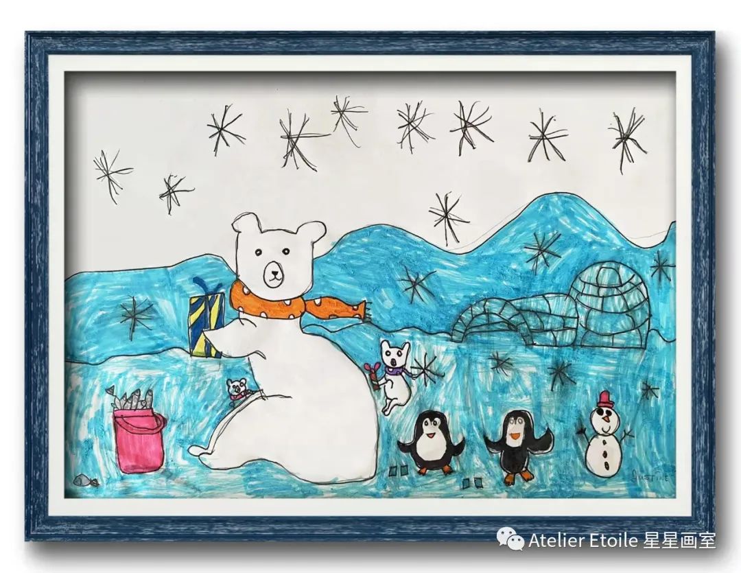 Justine XIA 7岁线上儿童绘画启蒙课课堂作品