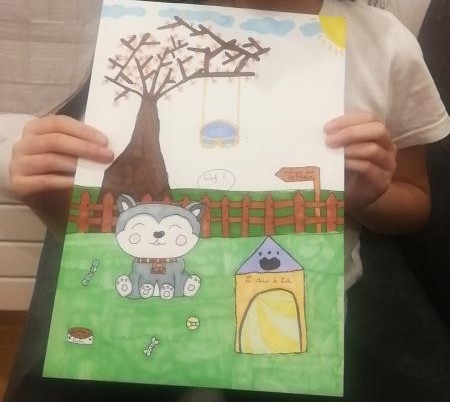 Ywen 伊文，9岁，2020年线上绘画课 课堂作品，学习绘画第二年